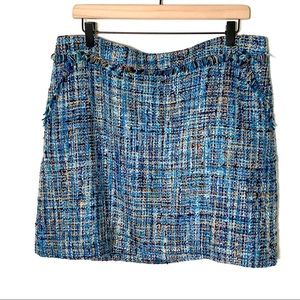 LOFT Multicolor Tweed Pencil Skirt